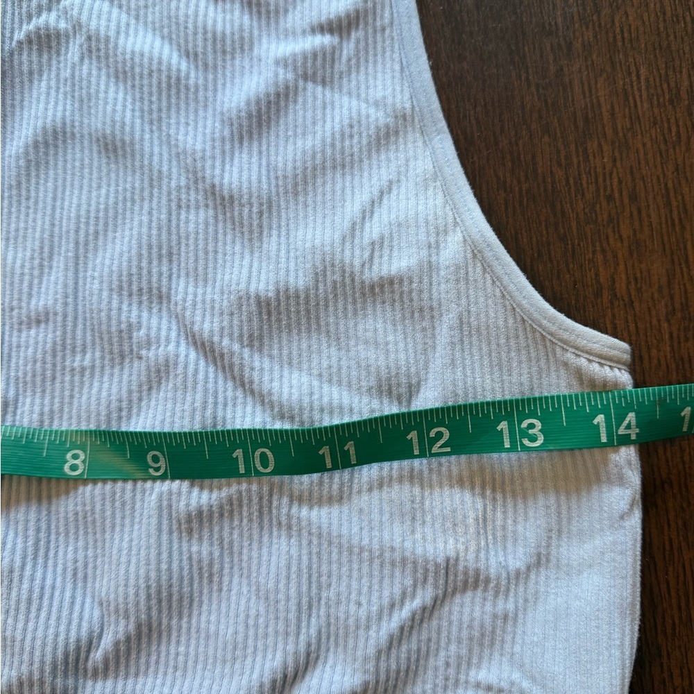 Garage Light Blue Ribbed Crop Top Size Medium - Picture 3 of 4